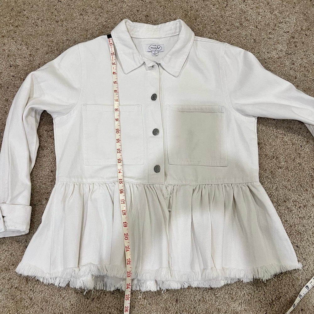 Mud Pie White Jean Jacket - Picture 10 of 11
